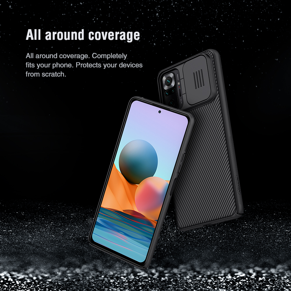 Ốp Điện Thoại Nillkin Camshield Cho Xiaomi Redmi Note 10 Pro / Redmi Note 10 Pro Max Kèm Miếng Che Camera Bằng Pc Cứng