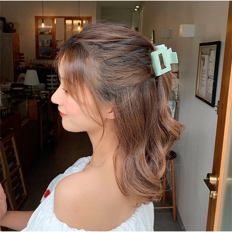Kẹp Tóc Càng Cua Dáng Vuông Cỡ Nhỏ Thiết Kế Tinh Tế Thời Trang Cho Nữ