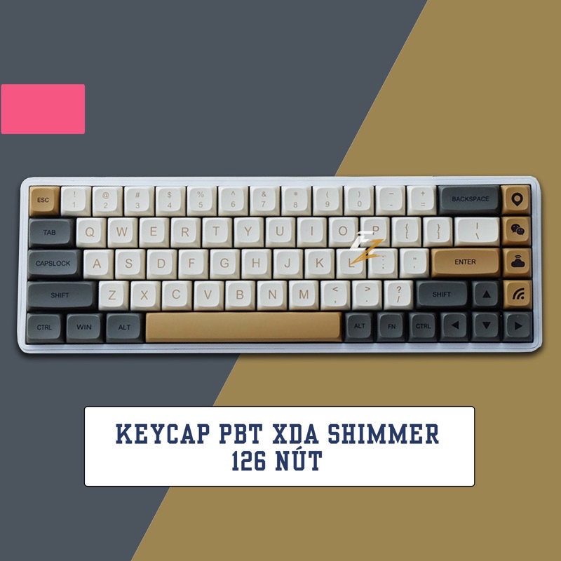 Keycap PBT XDA Shimmer 126 nút Dye_Sub Cho Bàn Phím Cơ