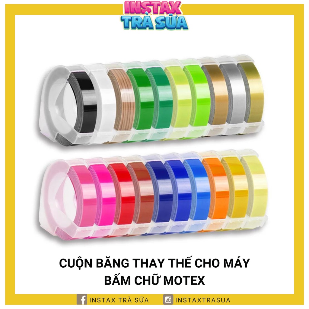 Motex Refill - cuộn băng thay thế cho máy bấm chữ motex