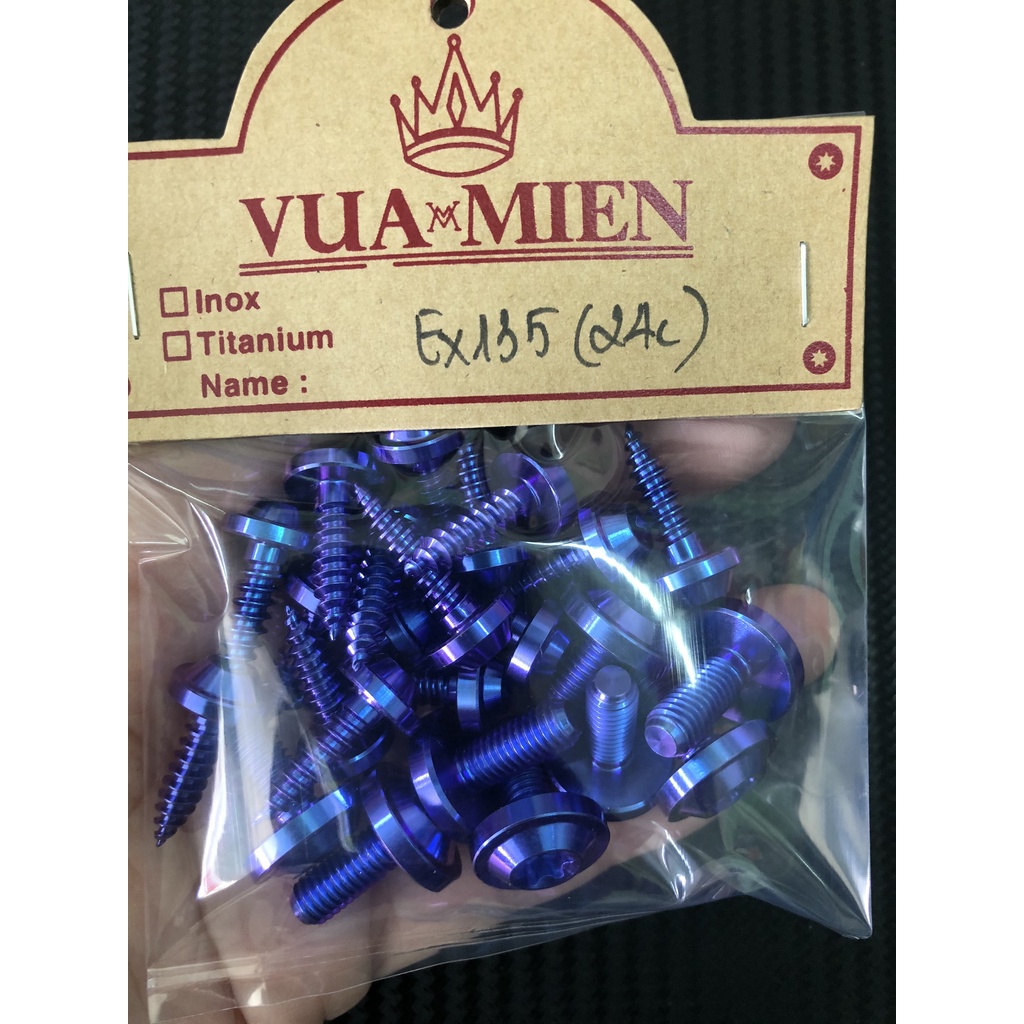[HÌNH THẬT] Ốc áo Titan Gr5 cho xe Ex135 (24 con)