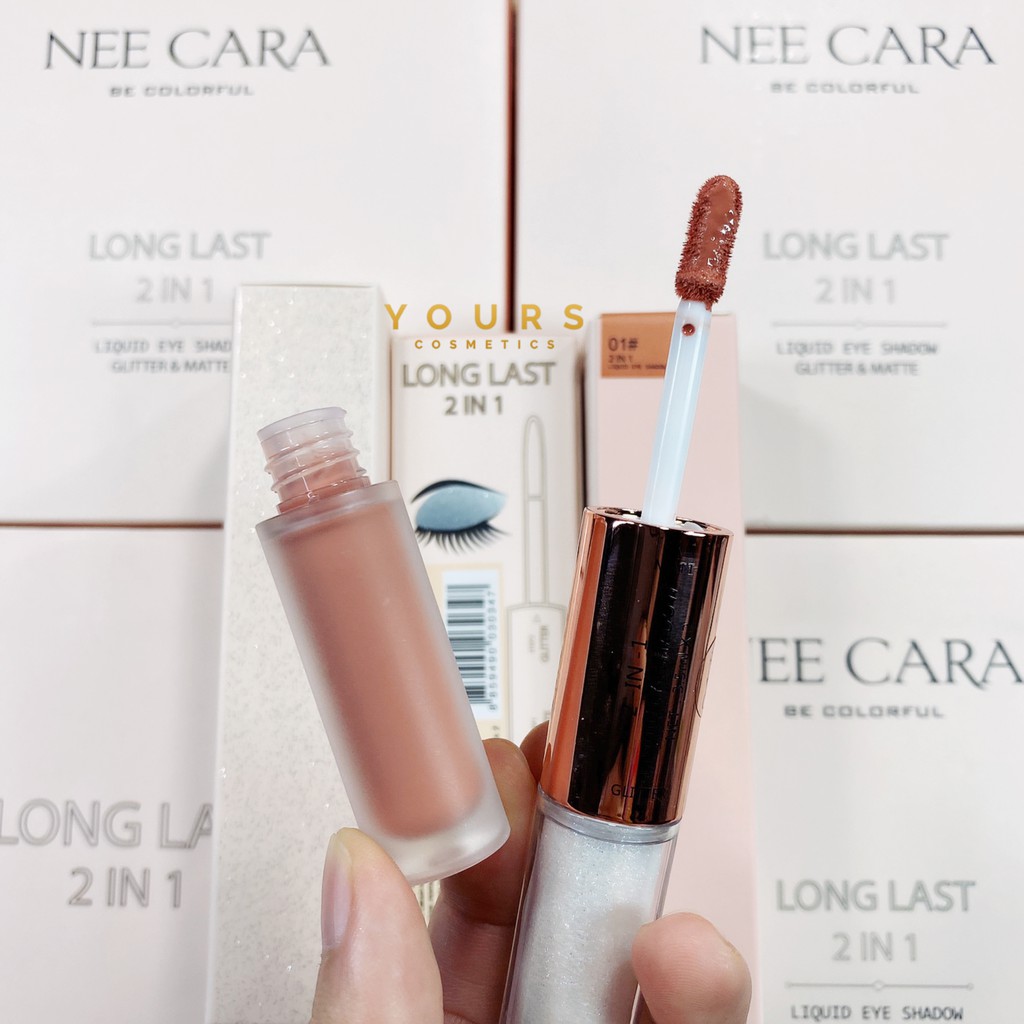 [Auth Thái] Nhũ Mắt Nee Cara Dạng Kem Màu Cam Đất Long Last Eyeshadow Liquid N318 No.01