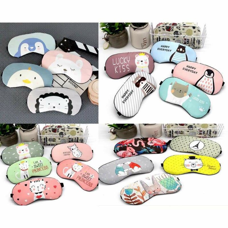 Miếng bịt mắt ngủ hoạt hình kèm túi đá làm mát mắt | BigBuy360 - bigbuy360.vn