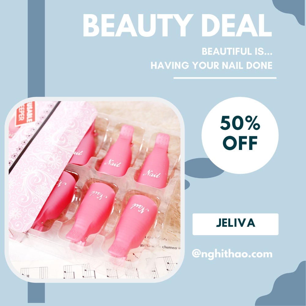 Kẹp ủ phá gel móng tay set 10 chiếc