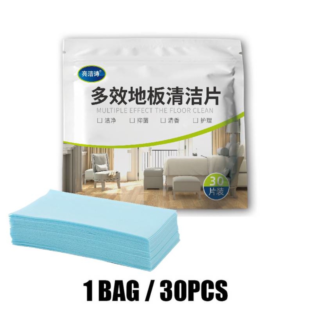 Gói 30 Miếng Khăn Giấy Hòa Tan Lau Sàn Diệt Khuẩn Hương Thơm Tiện Lợi heby1