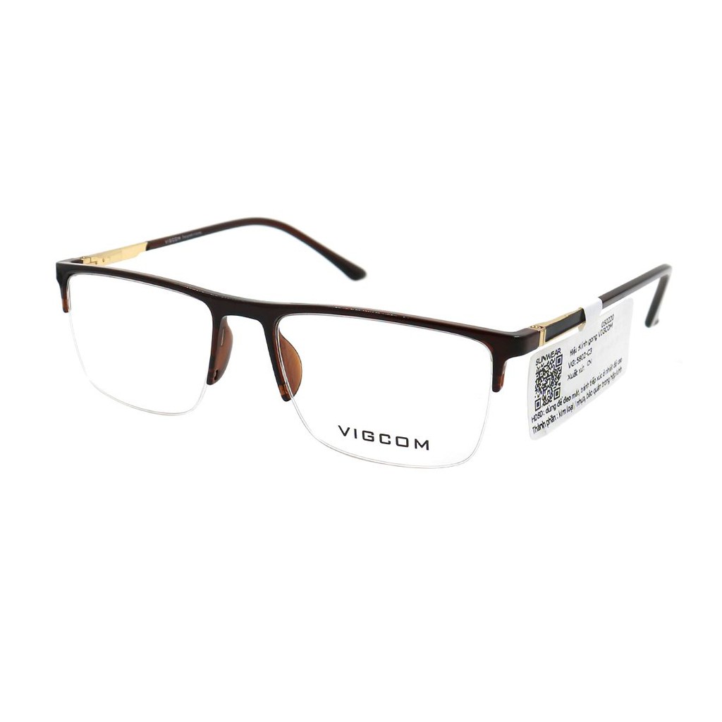 Gọng kính nam nữ Vigcom VG5802 chính hãng, thiết kế dễ đeo bảo vệ mắt
