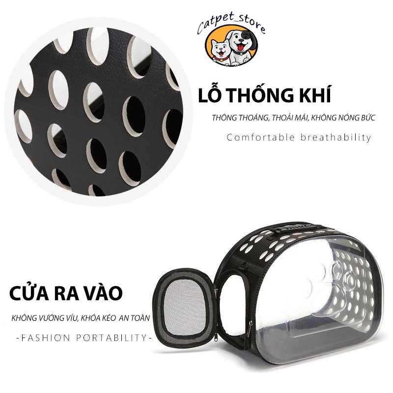Túi vận chuyển chó mèo size lớn,Túi vận chuyển chó mèo trong suốt [túi chân mèo]