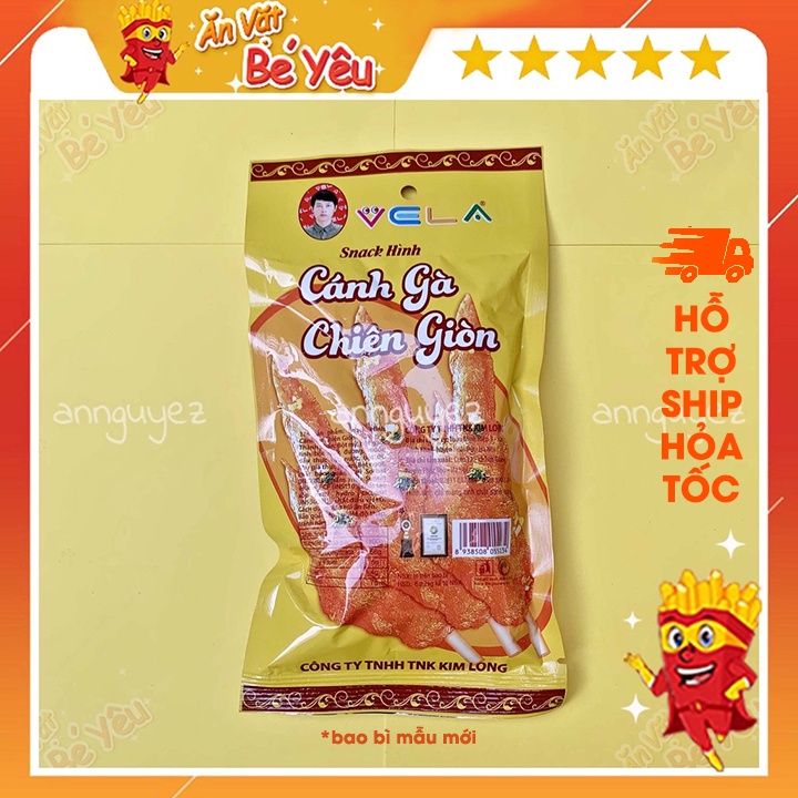 [BÁN LỖ LẤY TƯƠNG TÁC] Bim bim cánh gà chiên giòn VELA đồ ăn vặt hot, ăn vặt tuổi thơ