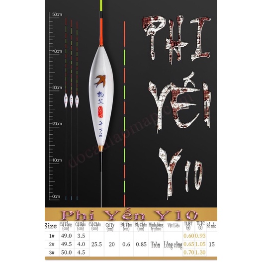 Phao Câu Đài, Phao Lông Công Phi Yến Y10 - Đồ Câu Phạm Ngọc