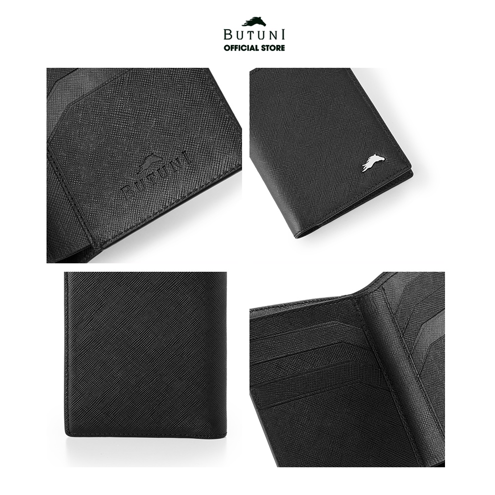 Ví da thật Butuni Olympus Wallet - Mặt vân Saffiano