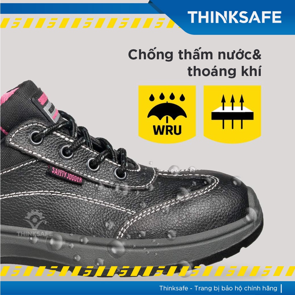 Giày bảo hộ lao động nữ Safety Jogger Bestgirl S3 da tự nhiên, chống đinh, chống dập ngón, chống trượt, chống thấm nước