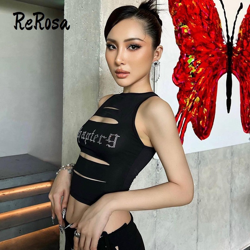 Áo Croptop Sát Nách Cổ Tròn Thiết Kế Ôm Sát Tôn Dáng