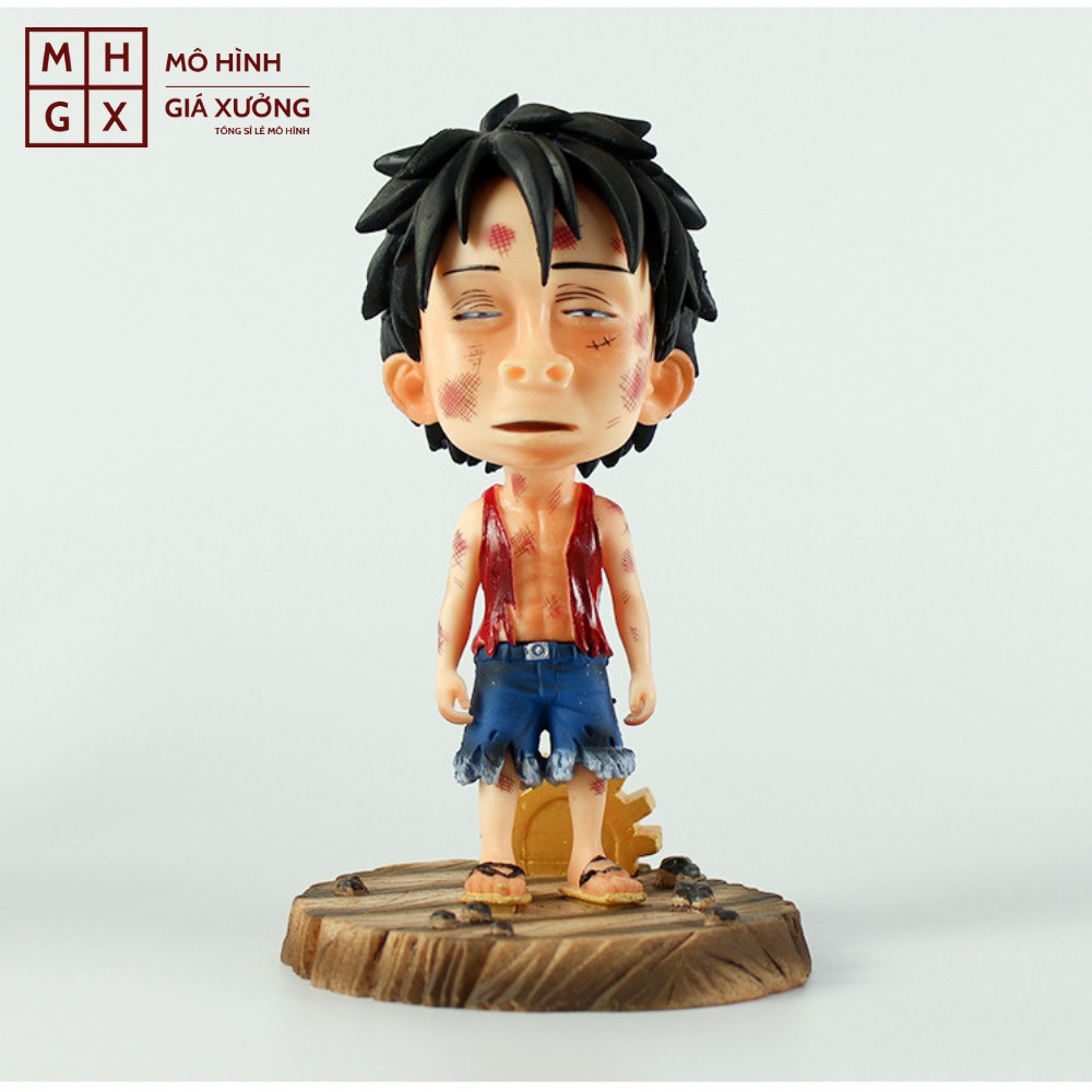 Mô hình One Piece Luffy bị đánh bầm dập siêu dễ thương cao 15cm , figure mô hình one piece , mô hình giá xưởng