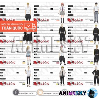 Nhãn vở Tokyo Revengers 1 bộ 12 mẫu độc đáo - nhãn vở Anime/Manga