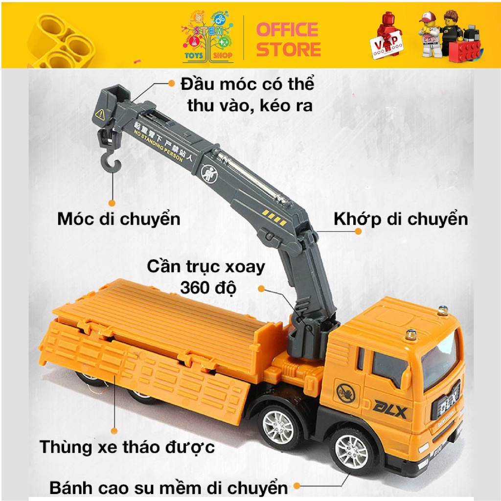 Xe Đồ Chơi Mô Hình Công Trình Xây Dựng Cho Bé, Chất Liệu Nhựa An Toàn, Sắc Sảo Bền Và Đẹp - Mẫu Mới