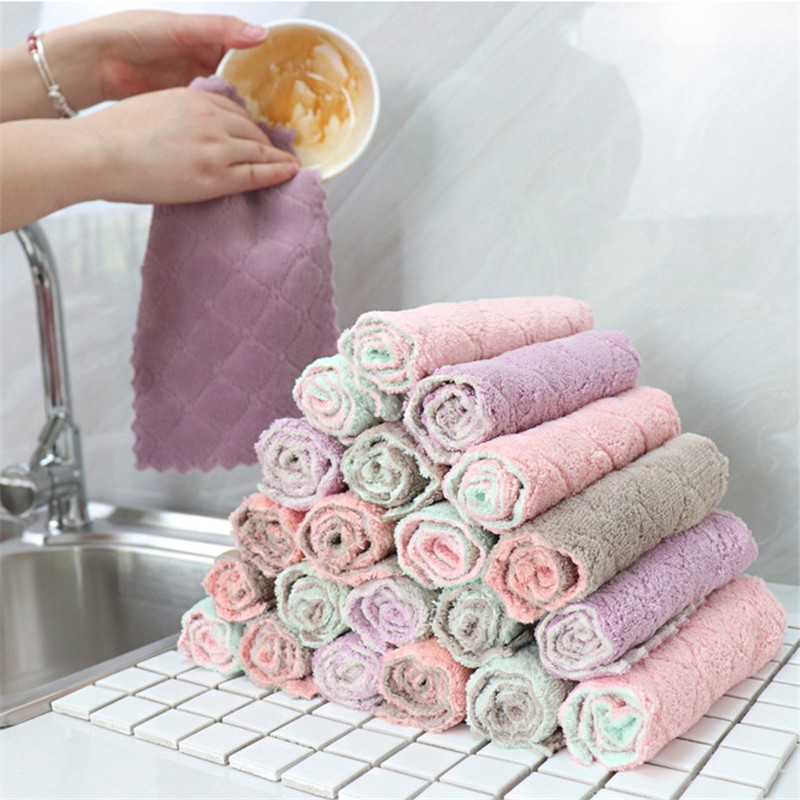 Khăn rửa chén thấm hút nước tốt không có xơ vải tiện dụng
