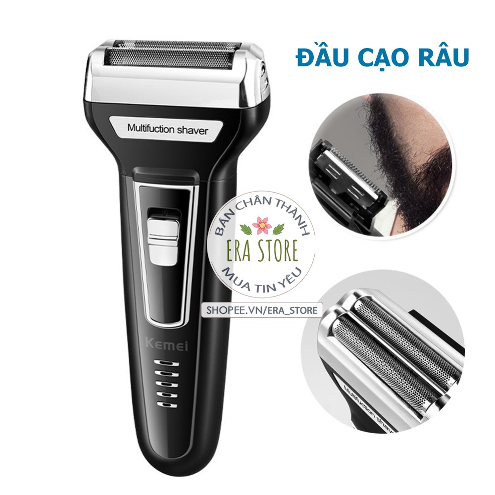 Máy Cạo Râu Đa Năng Cắt Tóc Cạo Râu Tỉa Lông Mũi 3 trong 1 - Chính Hãng Kemei (Hàng Chất Lượng Cao)