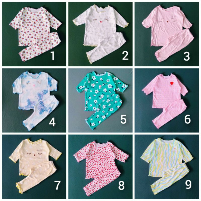 35k Bộ Dài Tay Bé Gái HOTGA 4-11kg