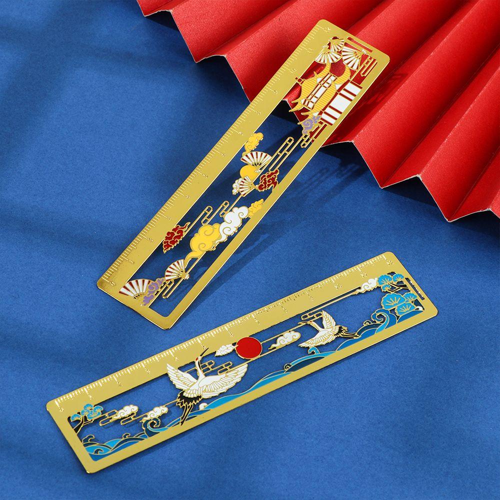 CHOOKEY Thước Vẽ 12cm Đa Năng Phong Cách Trung Hoa