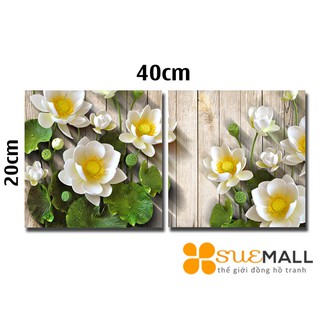 Tranh hiện đại treo tường bạch liên hoa HL190802