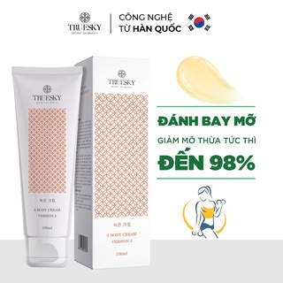 Kem tan mỡ bụng Truesky Version 2 chiết xuất tinh dầu quế gừng 100ml - S Body Cream