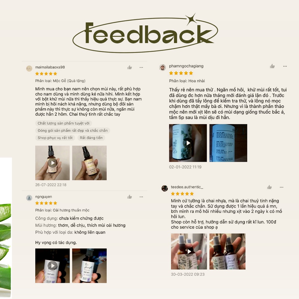 Serum lăn khử mùi hôi nách thảo mộc, serum hôi nách, giảm mồ hôi, giảm thâm nách the Fleura 40ml