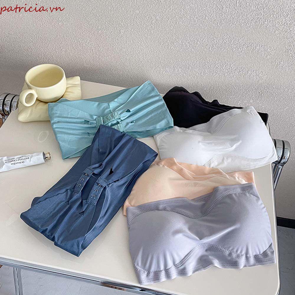 Patricia Áo Ống Bằng Lụa Lạnh Thoáng Khí Thoải Mái Phối Hai Nút Đôi Cho Nữ