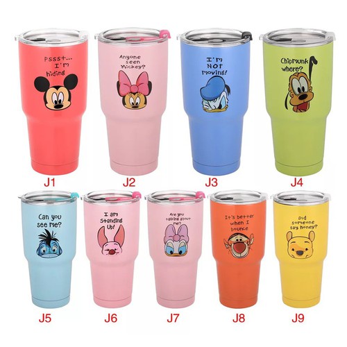 Ly giữ nhiệt siêu cute 900ml + Tặng kèm túi và ông hút.