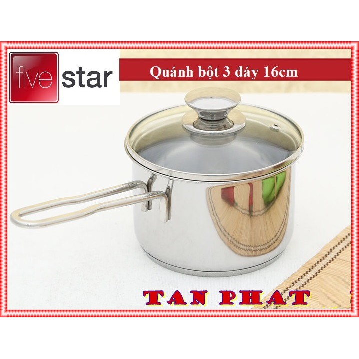 Quánh bột Inox 3 đáy FiveStar 14cm 16cm