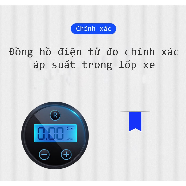 Máy bơm lốp ô tô 12V điện tử tự động đa năng ST-217 cao cấp | Máy bơm lốp xe hơi Chế độ tự ngắt, Tích hợp đèn LED