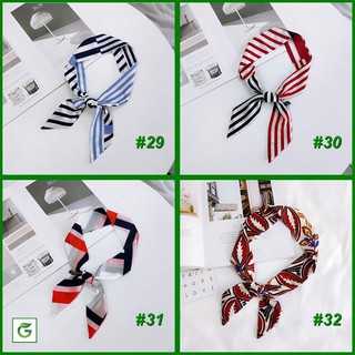 Khăn turban dài satin quấn túi, quàng cổ, đeo tay, thắt nơ 5x90cm 29-38