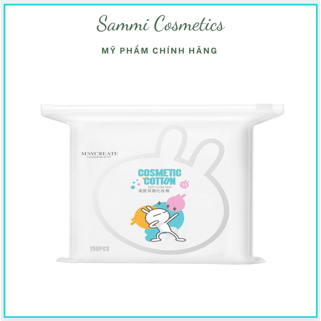 ♥Bông tẩy trang Cosmetic Cotton Maycreate♥ gói 150 miếng♥