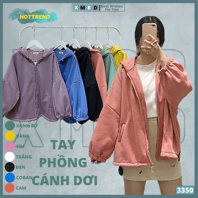 Áo Khoác Nỉ Tay Phồng Cách Dơi KSS322