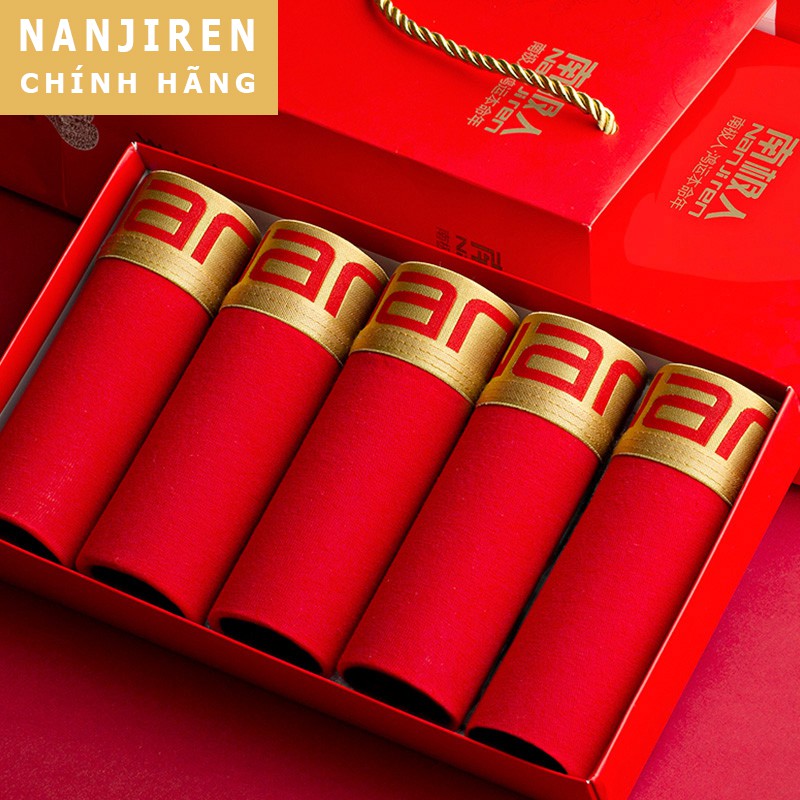 Hộp Quà 4 Quần Lót Nam, Sịp Nam Chú Rễ Luxury Chính Hãng NANJIREN