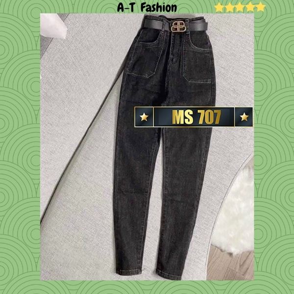Quần Jean ôm lưng cao co giãn tốt, kèm hình thật ❤️Freeship❤️ Quần Bò Nữ mẫu mới cá tính thời trang A-T Fashion - MQ707