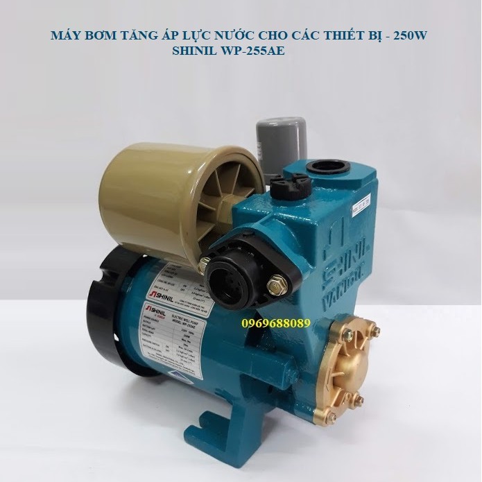 MÁY BƠM TĂNG ÁP TỰ ĐỘNG SHINIL WP-255AE  CỬA ĐỨNG HÀNG CHÍNH HÃNG