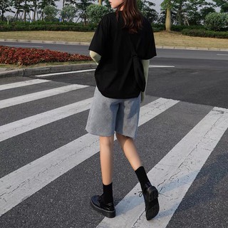 Quần Jeans Ngố Nữ Đai Nút