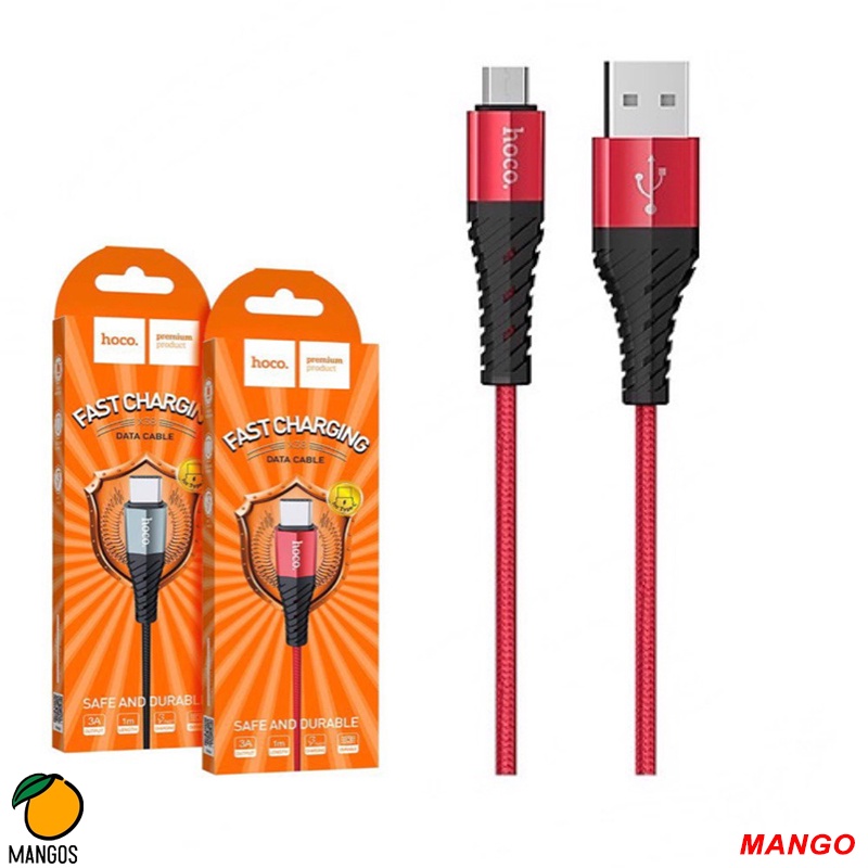 Cáp sạc nhanh Hoco X38 cho tất cả dòng máy điện thoại dây dù, chống đứt gãy