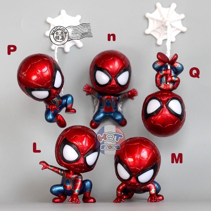 Mô hình iRon Spider Man Chibi đầu lắc lư - Avengers 3 Infinity War - Cuộc Chiến Vô Cực