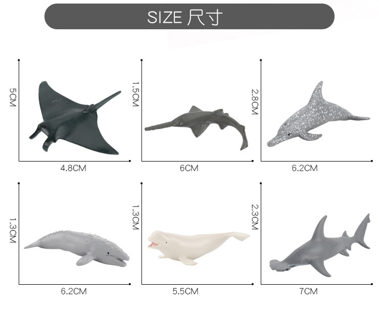 Mô Hình Cá Heo Cá Voi Cá Mập Đồ Chơi Bằng Nhựa Cho Bé