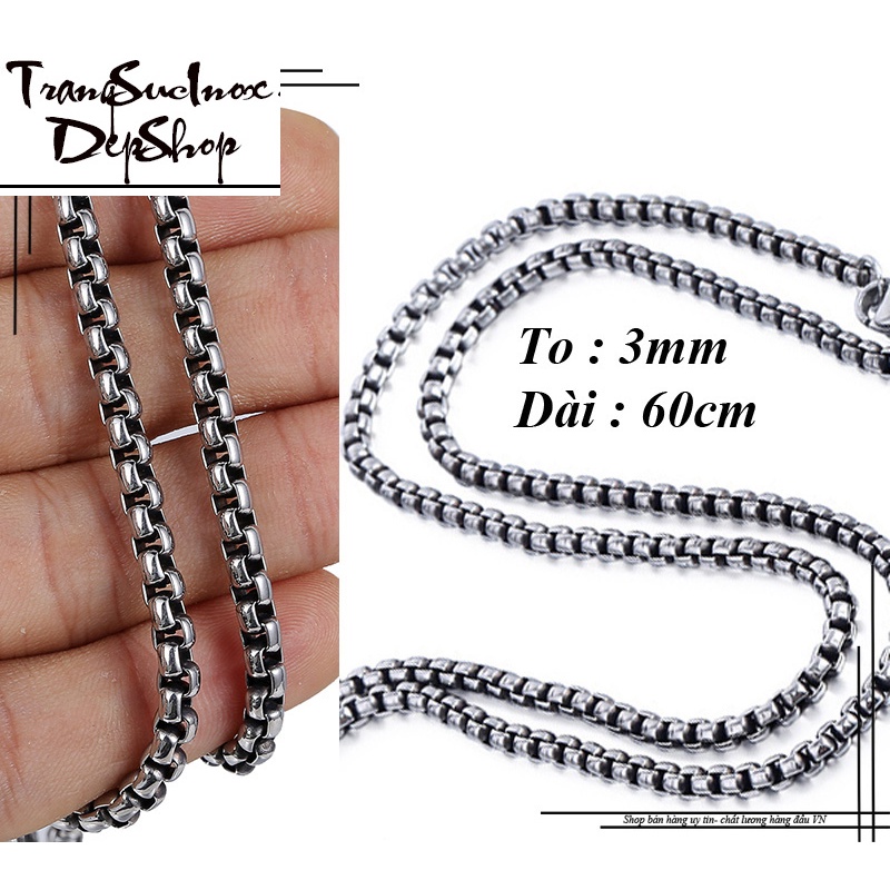 Dây chuyền thiên tâm kiểu ốg trúc đế hoa sen bằng inox sáng bóng khôg đen, khôg gỉ đem lại bình an may mắn cho người đeo