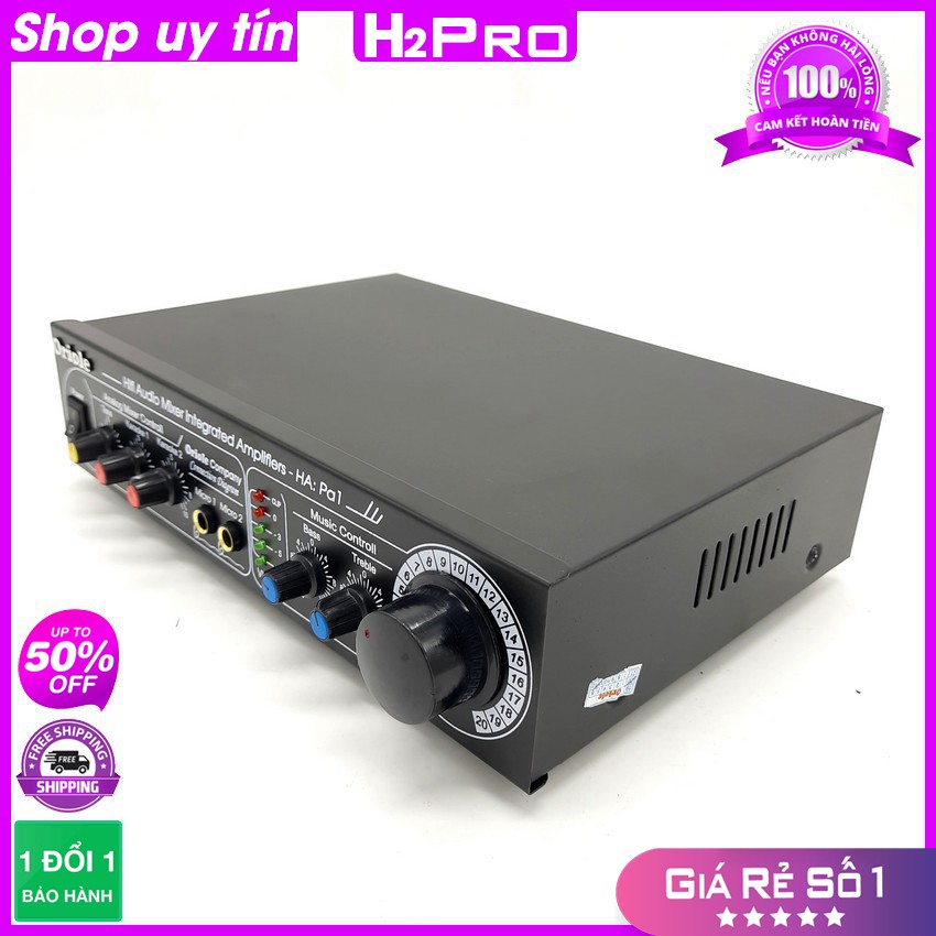 [RẺ VÔ ĐỊCH] Ampli mini Oriole PA1 H2Pro 100W chính hãng, Ampli karaoke mini nguồn 220V-12V-24V, tặng dây AV 39K