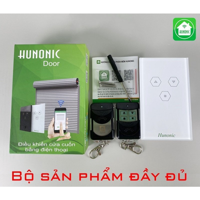 Điều khiển Cửa Cuốn Thông Minh Hunonic Door Công tắc điều khiển cửa cuốn từ xa bằng điện thoại qua Wifi, Bluetooth