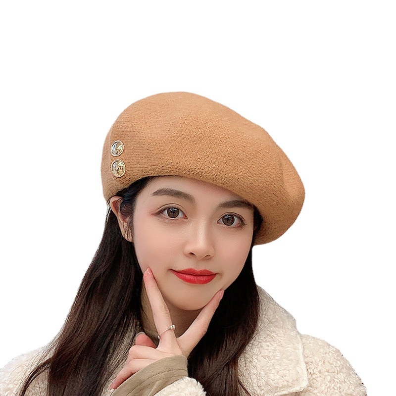 Cute Breathable Solid Color Beret Hat Autumn Summer Fashion For Women