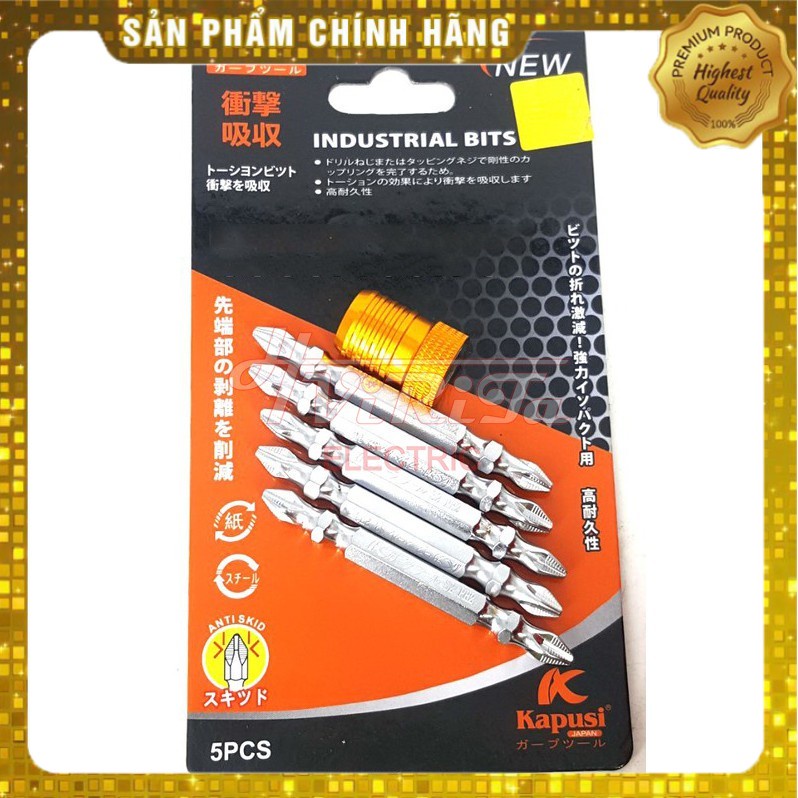 5 Đầu bắn vít cao cấp Kapusi kèm đầu nam châm hàng công ty