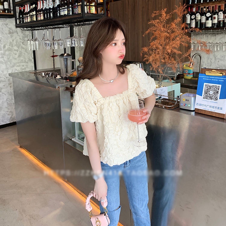 Áo Sơ Mi chiffon Tay Phồng Phong Cách Phương Tây Thời Trang Mùa Hè 2022 Mới Cho Nữ