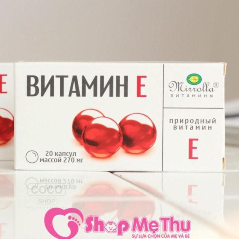 Vitamin E đỏ Mirrolla NGA 270mg - LOẠI LỌ VÀ VỈ [CHÍNH HÃNG100%]