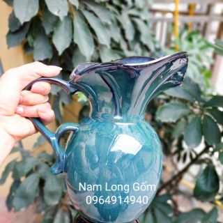 Lọ hoa dáng bình sữa cực xinh - Gốm Bát Tràng - Men hoả biến