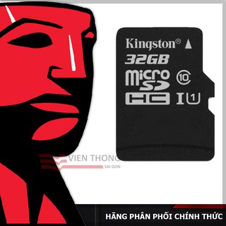 Thẻ nhớ 32gb kingston tốc độ cao u1 80mb/s class10