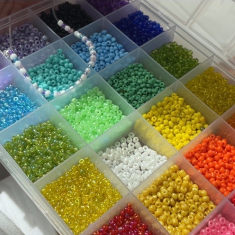 Hạt Thủy Tinh Hỗ Trợ Làm Trang Sức Thủ Công Tiện Dụng 3mm